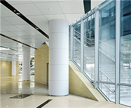 Indoor aluminum veneer ceiling and curtain wall
